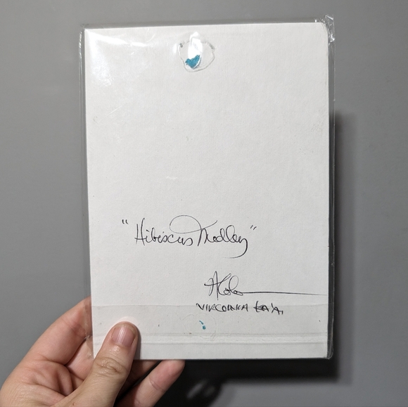 Virginia Ka'ai signed art card "Hibiscus Medley" 5"x7" - Picture 3 of 5